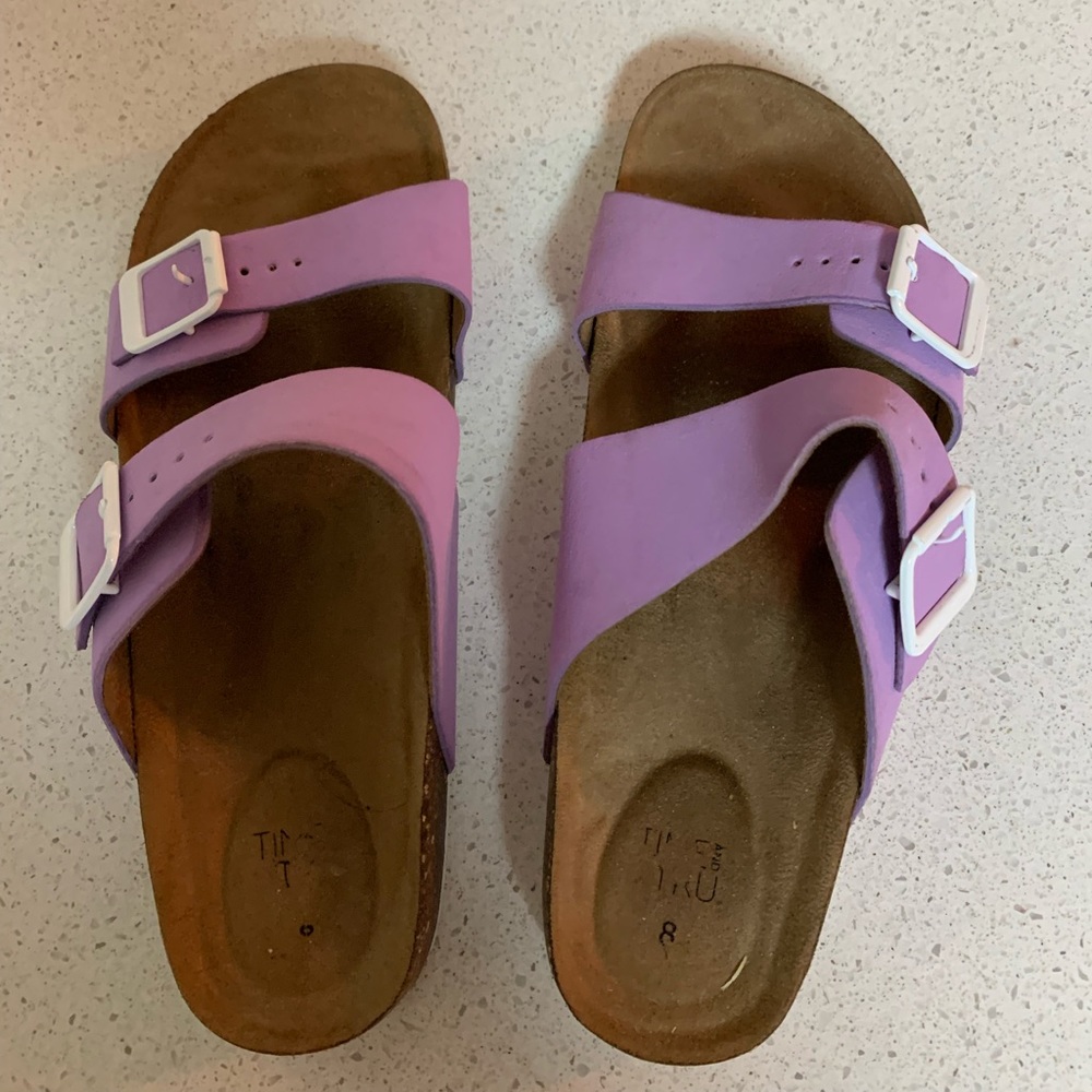 Sandals light purple Women's Time and Tru slip on Size 8